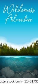 A beautiful nature landscape illustration