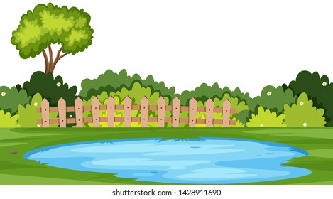 A beautiful nature landscape  illustration