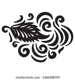 Beautiful nature leaf design. Vector illustration