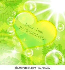 Beautiful nature. Love vector.