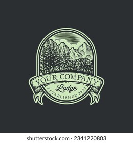 Beautiful Nature Outdoor Illustration Logo Vector