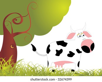 beautiful nature pattern background with cow