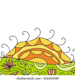 Beautiful nature pattern background vector illustration