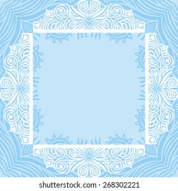 Beautiful nature pattern background wedding invitation card vector illustration