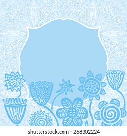 Beautiful nature pattern background wedding invitation card vector illustration