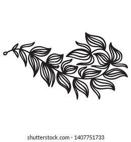 Beautiful nature pattern. Branch. Vector illustration