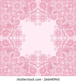 Beautiful nature pattern frame vector illustration