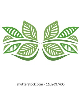 Beautiful nature pattern of leaves. Vector illustration