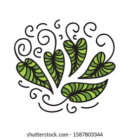 Beautiful nature pattern of leaves. Vector illustration