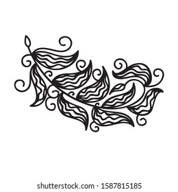 Beautiful nature pattern of leaves. Vector illustration