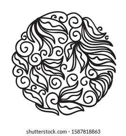 Beautiful nature pattern of leaves. Vector illustration