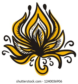 Beautiful nature pattern. Sketch. Vector illustration