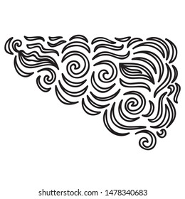 Beautiful nature pattern. Sketch. Vector illustration