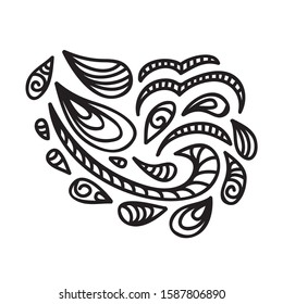 Beautiful nature pattern of water drops. Vector illustration