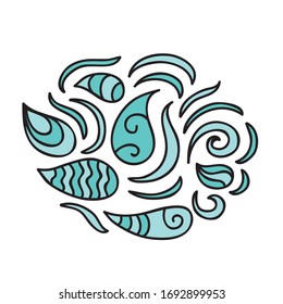 Beautiful nature pattern of water drops. Vector illustration