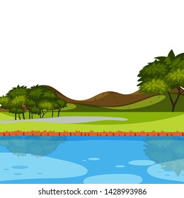 A beautiful nature scene illustration