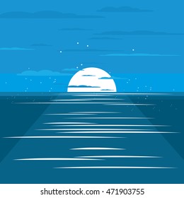 Beautiful nature scene illustration