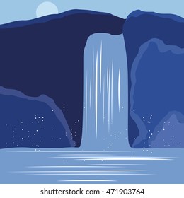 Beautiful nature scene illustration