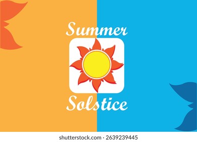 Beautiful nature scene representing the Summer Solstice art, symbolizing the longest day of the year. Features bright sunlight, warm tones, nature and seasonal elements perfect for seasonal designs.