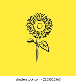 Beautiful nature sunflower design vector