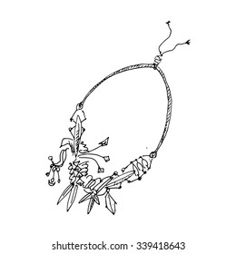 Beautiful necklace. Vector illustration isolated on white background