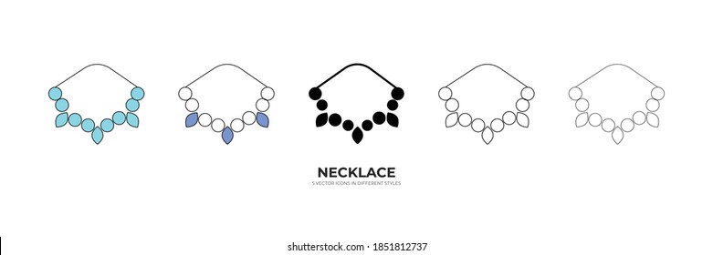 Beautiful Necklace Vector Type Icon