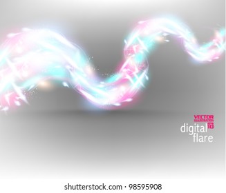 beautiful neon digital flare design
