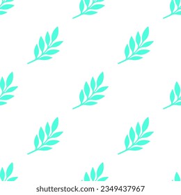 Beautiful Neon leaves isolated on white background is in Seamless pattern - vector illustration