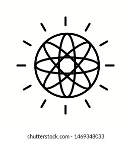 beautiful network activity line black icon