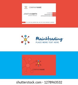 Beautiful Network Logo and business card. vertical Design Vector
