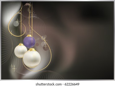 beautiful New Year and Christmas card