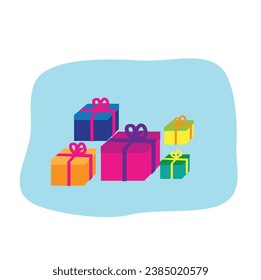  beautiful new year gift boxes,template for your design, decoration of greeting cards, walls, packaging, banner for advertising, sale