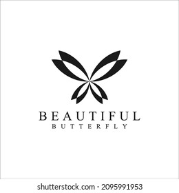 beautiful night butterfly logo design