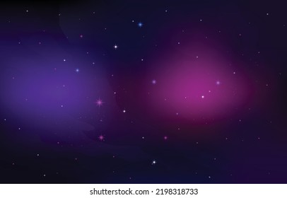 Beautiful Night Sky Space View Stars Background