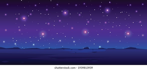 Beautiful night sky with stars