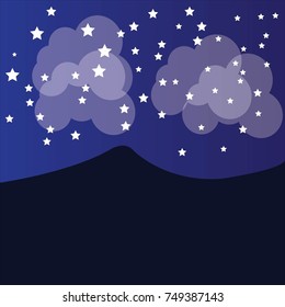 beautiful night sky and stars