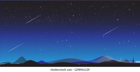 Beautiful night sky.Night starry sky, dark blue space background with stars