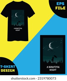 A Beautiful Night T-shirt Design
Graphic 
Minimalist 
Typography 
Vintage 
Retro 
Abstract 
Funny 
Inspirational 
Sports 
Music 
Nature-inspired 
Animal-themed 
Pop culture 
Artistic 
Geometric 