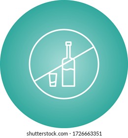 Beautiful No Drink Line Vector Icon