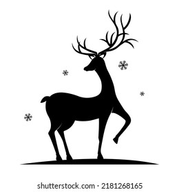Beautiful noble proud deer  Side view  Deer vector illustration