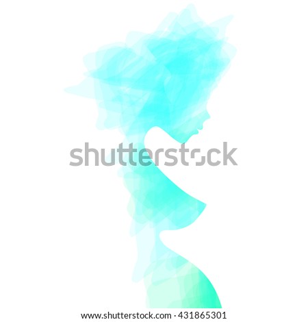 Blue Pregnant Lady Naked - Beautiful Nude Pregnant Woman Silhouette Vector de stock ...