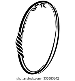 Beautiful numbers, monogram. Figure. Decoration. The graphic symbol. Alphabet. Forest style. Tattoo. zero.
