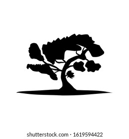 Beautiful oak tree icons for nature apps and websites. vector illustration design eps 10
