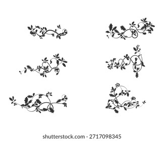 Bonitos padrões de tecelagem de carvalho com elementos florais e ornamentos. vetor imagem de stock