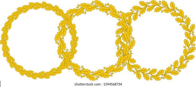 
Beautiful oak wreath for badges, medals, emblems