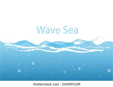 Hermosa ola oceánica de fondo transparente en formato vectorial.
