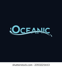 Beautiful OCEANIC lettering vector design