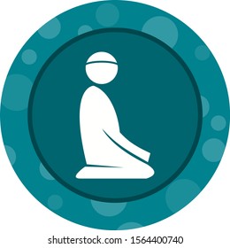 Beautiful Offering Prayer Glyph Vector Icon