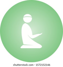 Beautiful Offering Prayer Glyph Vector Icon