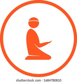 Beautiful Offering Prayer Glyph Vector Icon